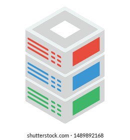 Data center rack vector design 
