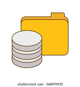 data center related icon image design, vector illustration