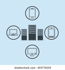 data center related icons image