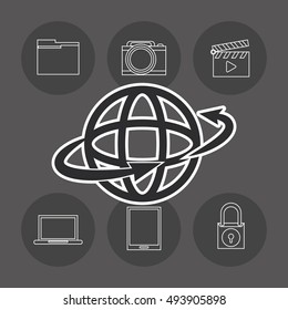 data center related icons image