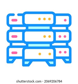 data center server color icon vector.sign. isolated symbol illustration