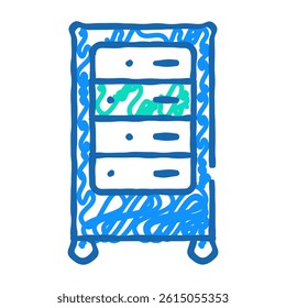 data center server doodle icon sketch vector. data center server sign. isolated symbol illustration