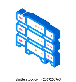 data center server isometric icon vector. data center server sign. isolated symbol illustration