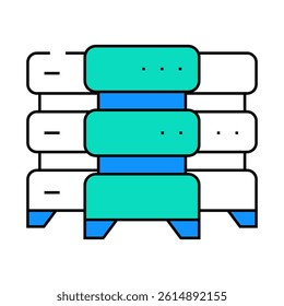 data center server line icon vector. data center server sign. isolated symbol illustration