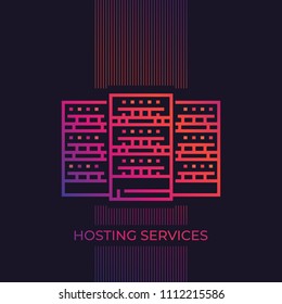 data center, servers, hosting services