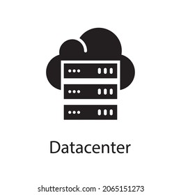 Data Center Solid Icon Design Illustration. Web Analytics Symbol On White Background EPS 10 File