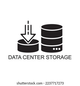 data center storage icon , hosting icon