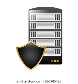 data center storage icon image vector illustration design 