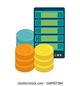 data center storage icon image vector illustration design 