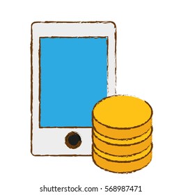 data center storage icon image sketch style  vector illustration design 