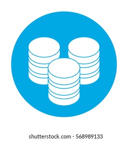 data center storage two tone button  icon image vector illustration design 