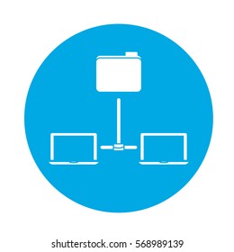 data center storage two tone button  icon image vector illustration design 