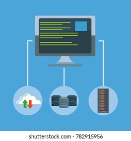 Data center technology icons