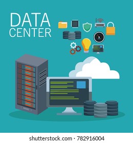 Data center technology icons