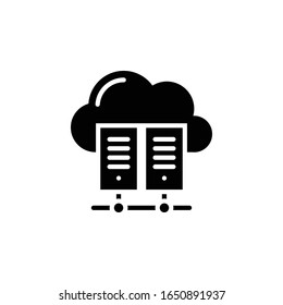Ilustración del estilo de glifo del vector del centro de datos. EPS 10
