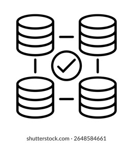 Ícone de vetor do data center. Sinal de ilustração de análise de dados. Símbolo do servidor. Ícone da Web de hospedagem.