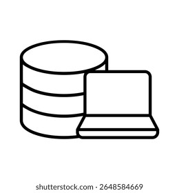Ícone de vetor do data center. Sinal de ilustração de análise de dados. Símbolo do servidor. Ícone da Web de hospedagem.