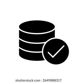 Ícone de vetor do data center. Sinal de ilustração de análise de dados. Símbolo do servidor. Ícone da Web de hospedagem.