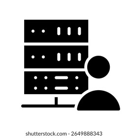 Data center vector icon. Data analytics illustration sign. Server symbol. Hosting web icon.