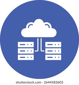 Data Center vector icon. Can be used for printing, mobile and web applications.