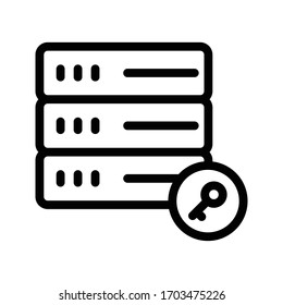 data center vector thin line icon 