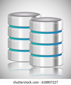 Data center web hosting. Vector graphic