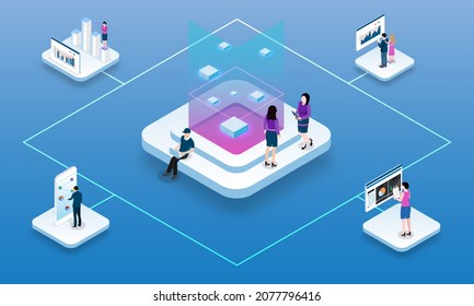 Data centers are data centers to serve applications and supporting business information. Cloud computing technology for business analysis, analytics, research, strategy statistic, planning, marketing.