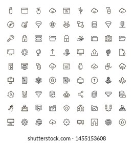 Data centre line icon set. Collection of high quality black outline logo for web site design and mobile apps. Vector illustration on a white background