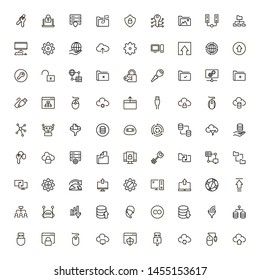 Data centre line icon set. Collection of high quality black outline logo for web site design and mobile apps. Vector illustration on a white background