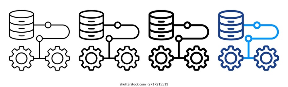Conjunto de Colección de contorno diferente de icono de canal de datos
