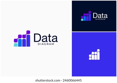 Data Chart Graph Diagram Finance Financial Accounting Business Vector Logo Design Illustration