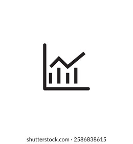 Data Chart Histogram Icon Ideal for Statistical Analysis.Growing graph Icon vector illustration.