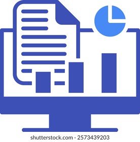 Data Chart Icon Mixed Vector Illustration