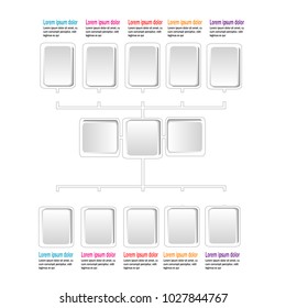data chart infographic template illustration vector isolated on white background