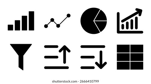 Data and Charts Icon Set for UI