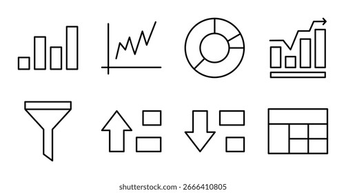 Data and Charts Icon Set for UI