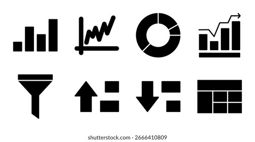 Data and Charts Icon Set for UI