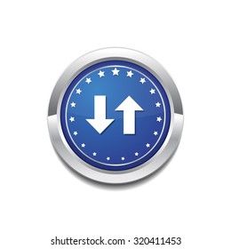 Data Circular Vector Blue Web Icon Button