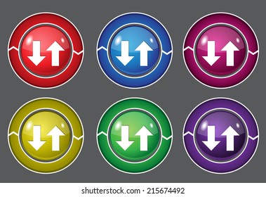 Data Circular Vector Colorful Web Icon Set Button