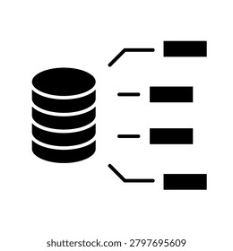 Data Classification Glyph Style Icon Design