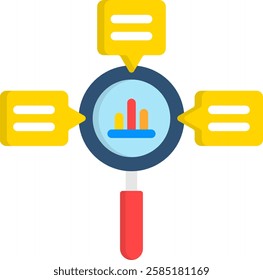 Data Classification Icon Flat Vector Illustration