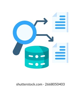Ilustração de vetor plano do ícone de classificação de dados