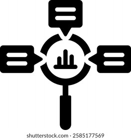 Data Classification Icon Glyph Vector Illustration