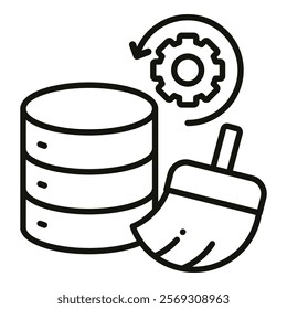 Data Cleaning Icon Element For Design