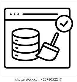 Data Cleaning Icon Element For Design