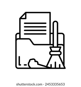 Data Cleaning  icon in vector. Logotype
