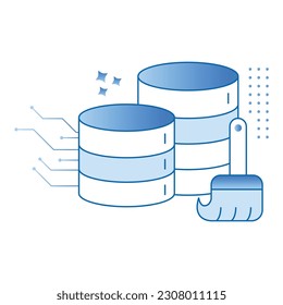 Symbol für Datenreinigung: Eine visuelle Darstellung des Datenreinigungsprozesses.