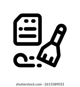 data cleaning line icon. Clean and minimalist vector icon for websites, mobile apps, presentations, and logos. Fully scalable and customizable for any project.