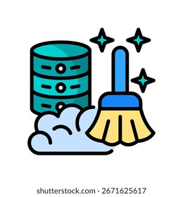 Data Cleaning Lineal Color Icon