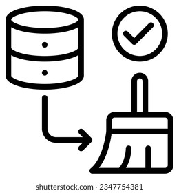 Icono de limpieza de datos, para uiux, infografía, etc